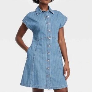 Universal Thread | Dresses | Womens Denim Flouncy Dress Sz Small